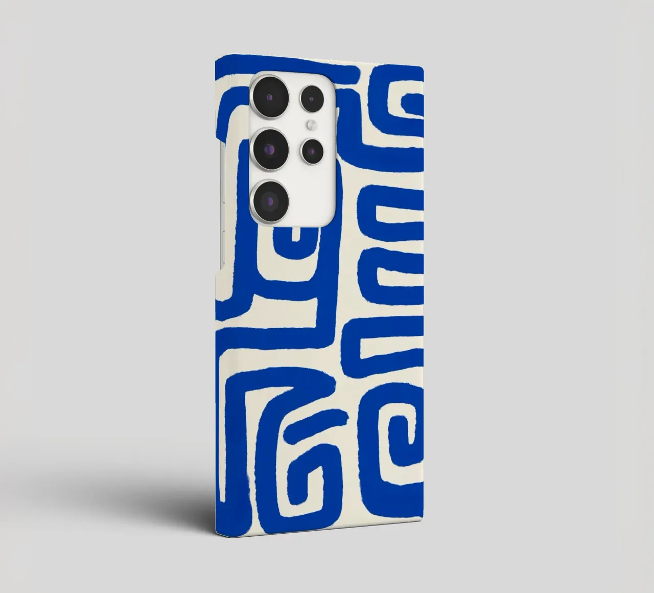 Blue line art 03 samsung phone case by Little Dean