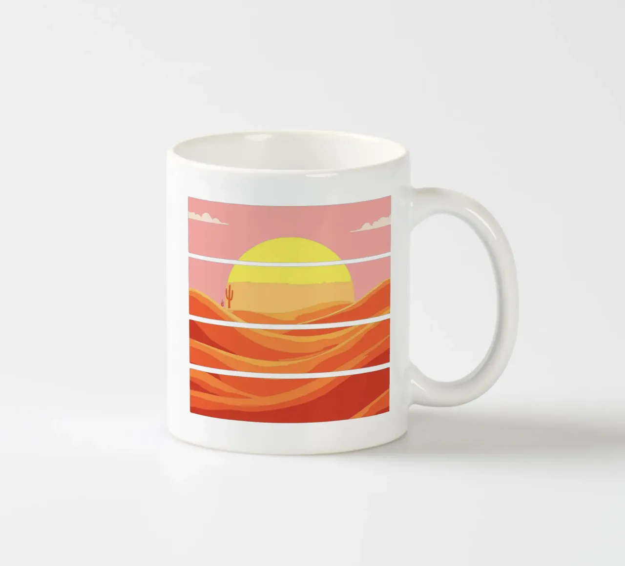 Orizzonte desertico minimalista tazza in ceramica da artdesign1985