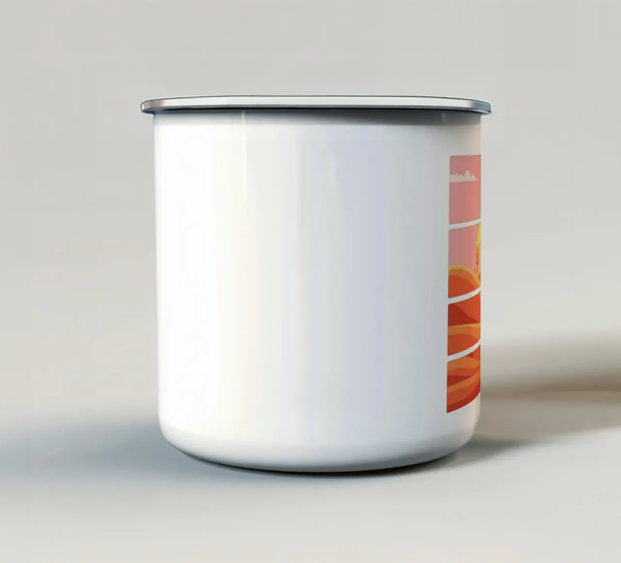 Orizzonte desertico minimalista tazza in smalto da artdesign1985