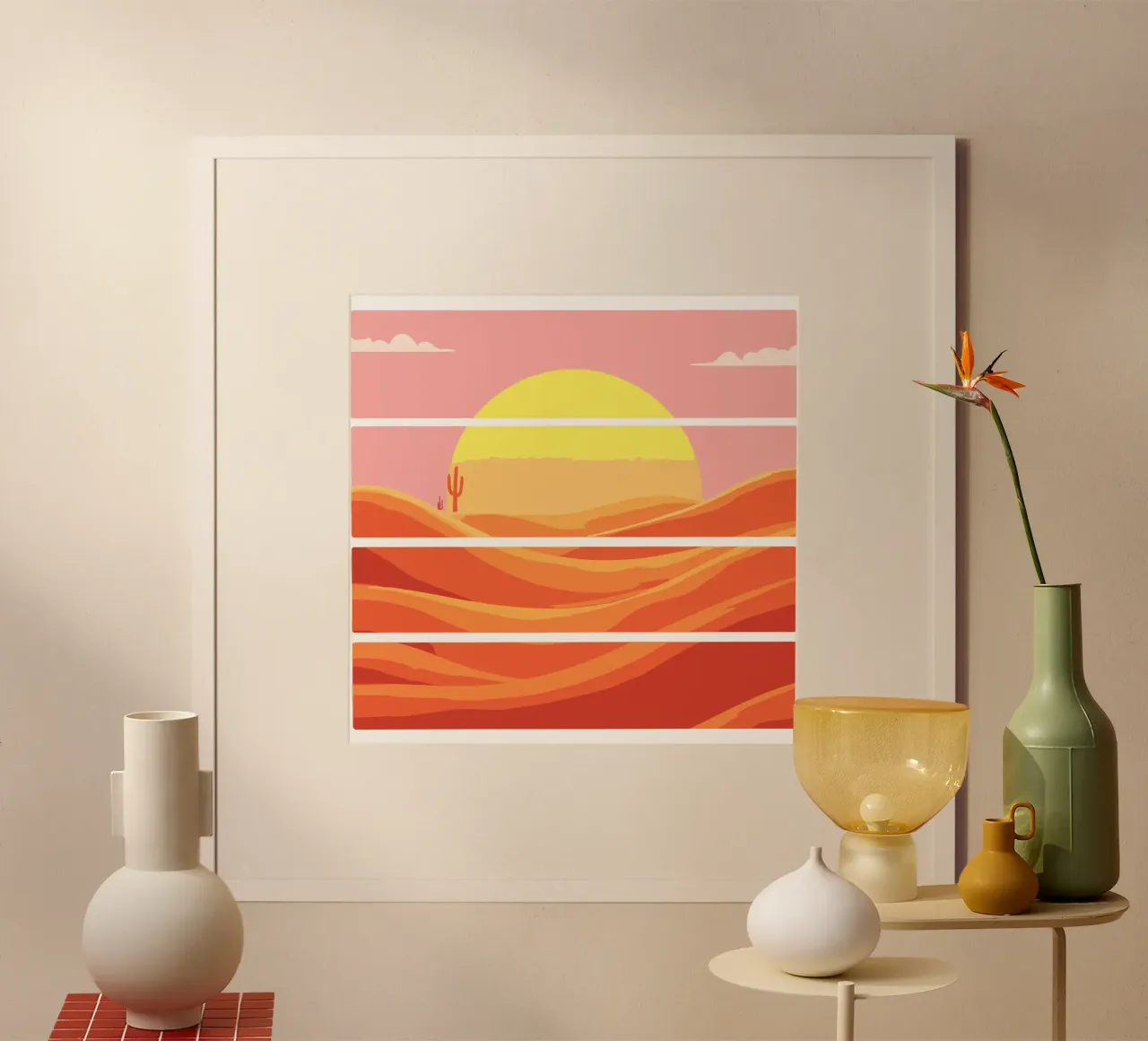 Minimalist Desert Horizon poster by artdesign1985