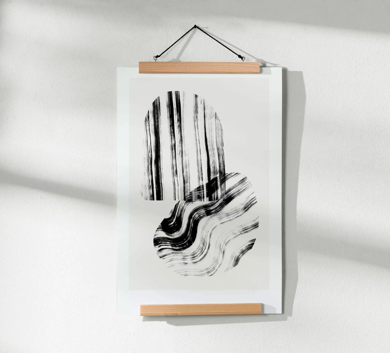 Negative Brush Strokes Poster von Graphite