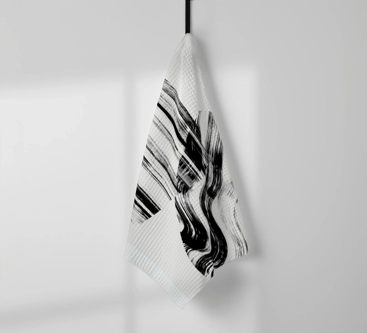 Negative Brush Strokes torchon de Graphite