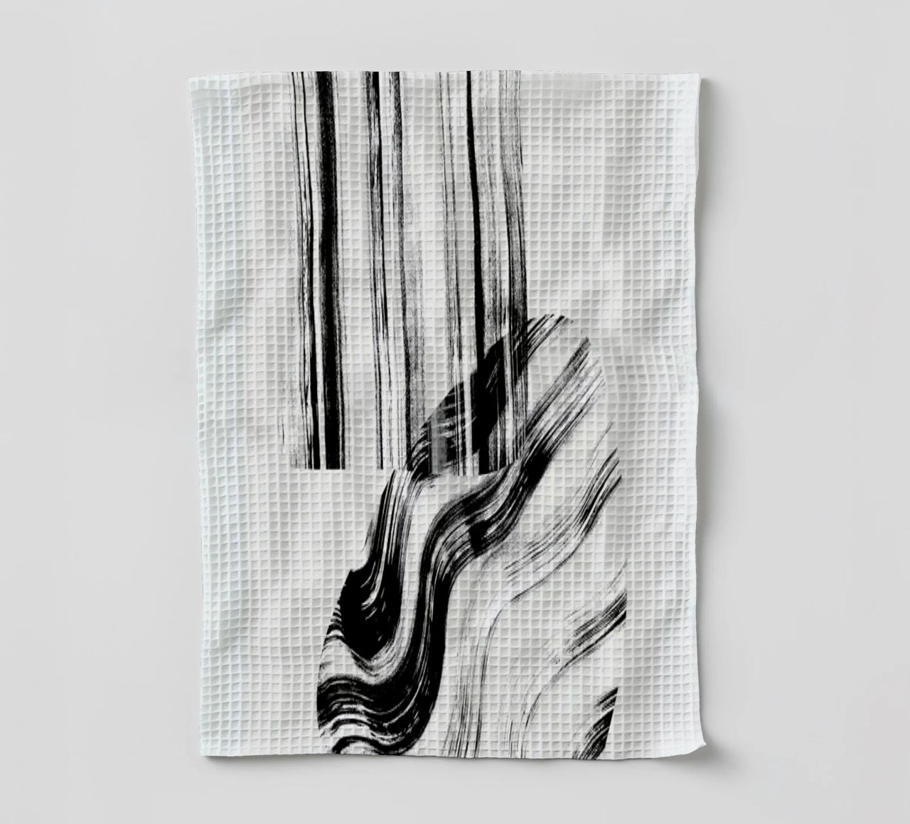 Negative Brush Strokes torchon de Graphite