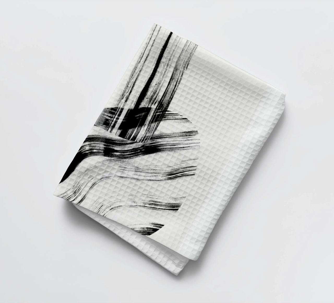 Negative Brush Strokes torchon de Graphite
