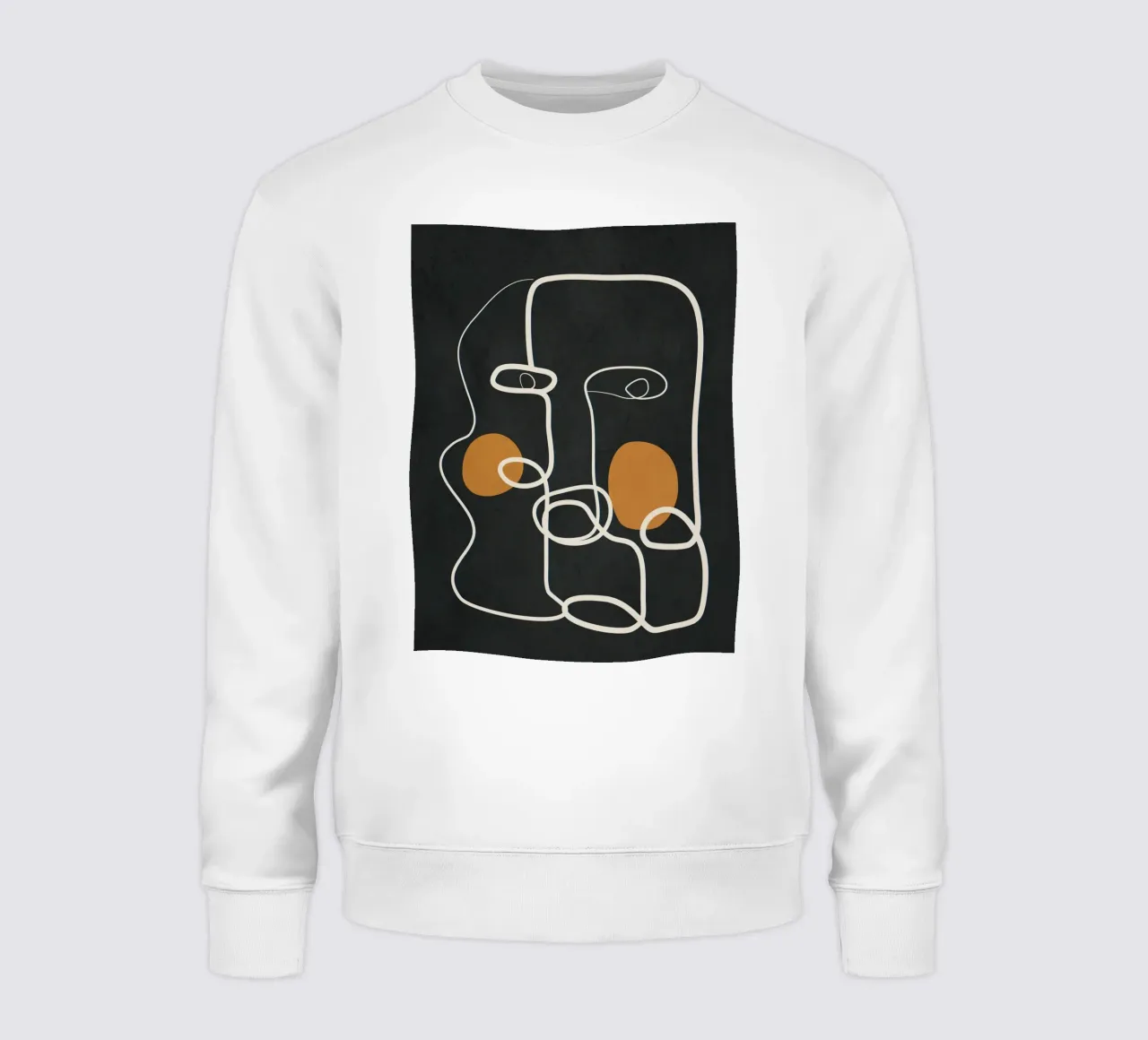 Abstract Face Line Art 2 felpa da cityart