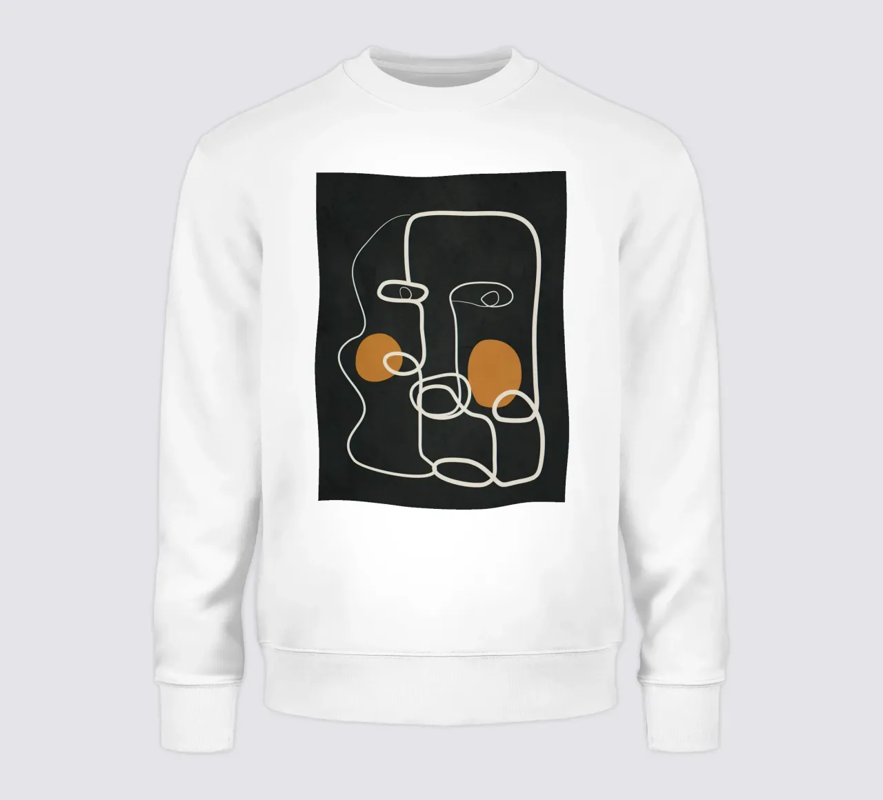 Abstract Face Line Art 2 Sweatshirt von cityart