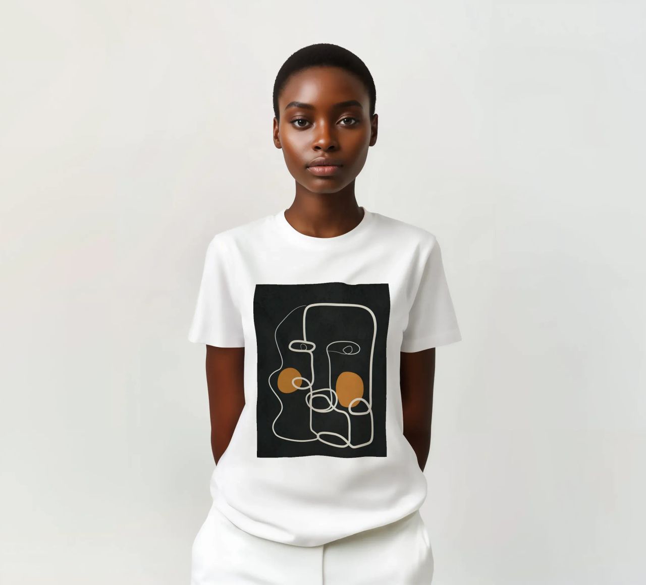 Abstract Face Line Art 2 t-shirt da cityart