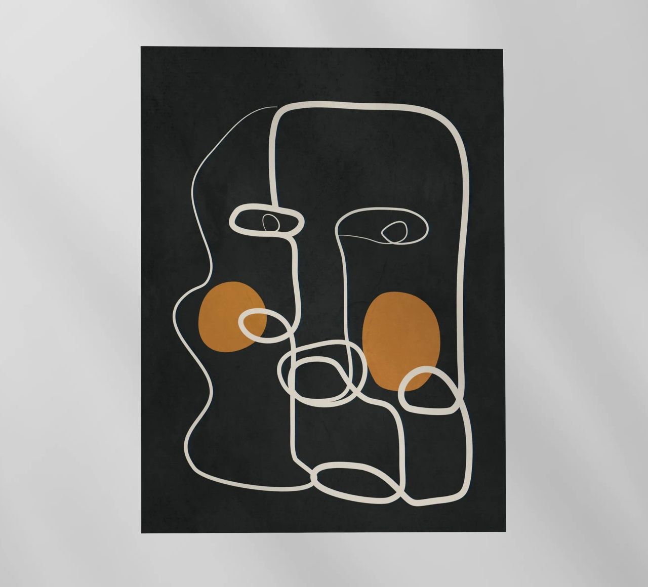 Abstract Face Line Art 2 pellicola backlit da cityart