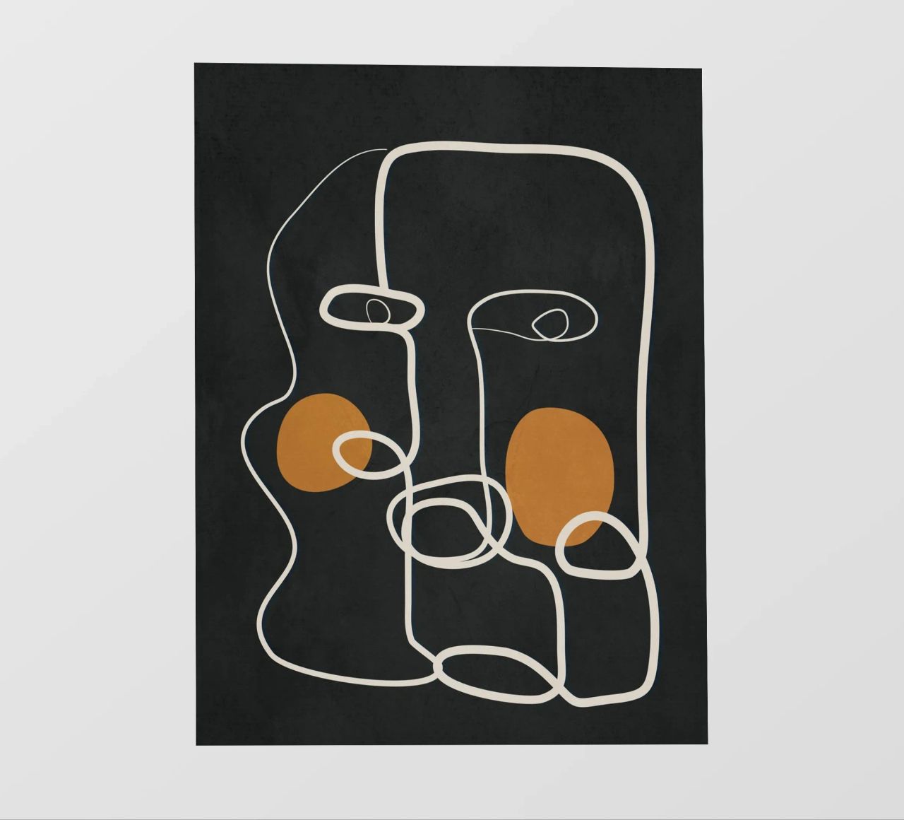 Abstract Face Line Art 2 pellicola backlit da cityart