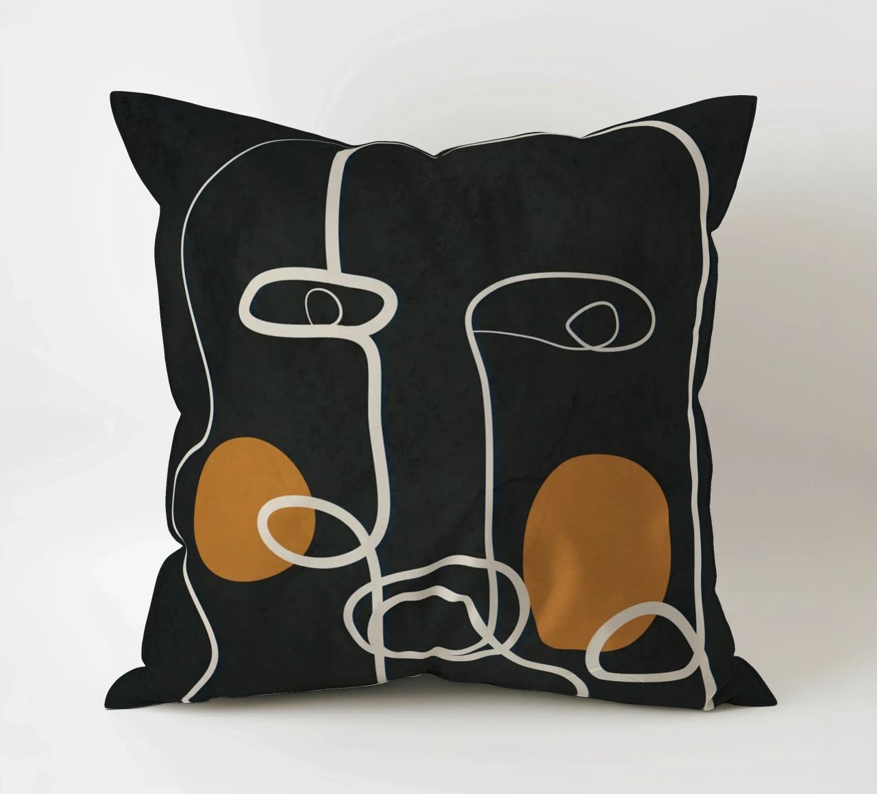 Abstract Face Line Art 2 cuscino da cityart