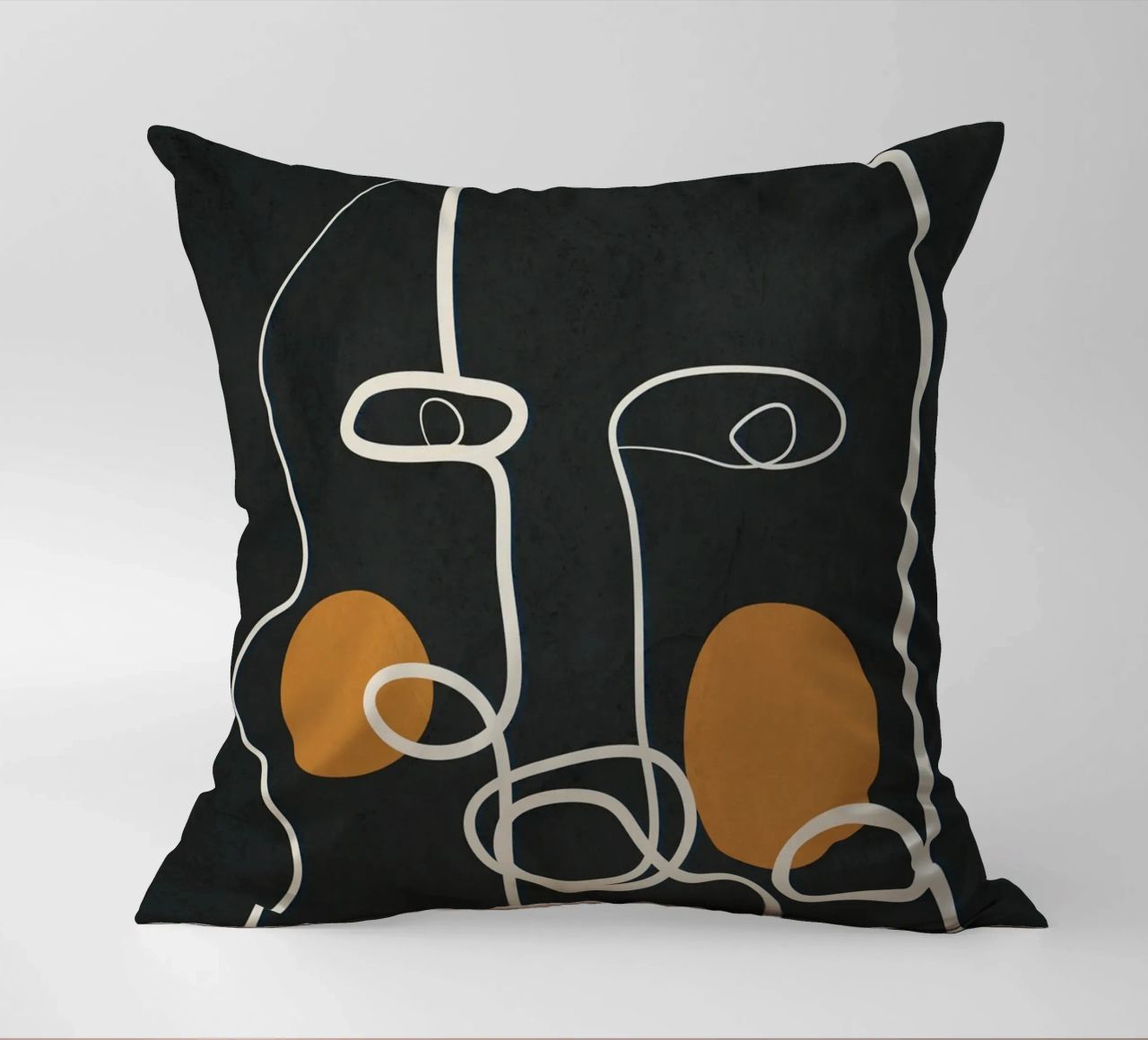 Abstract Face Line Art 2 cuscino da cityart