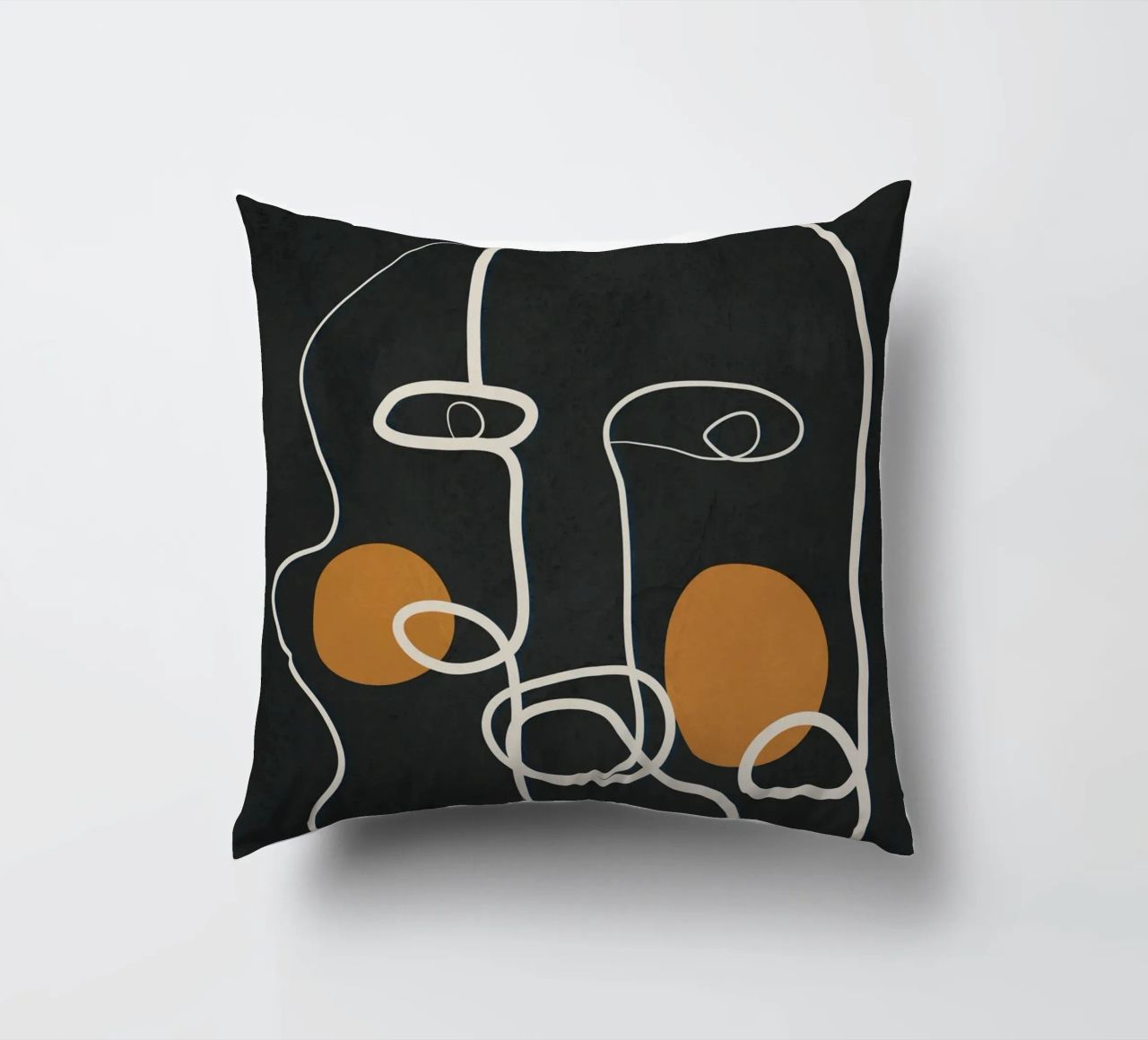 Abstract Face Line Art 2 cuscino da cityart
