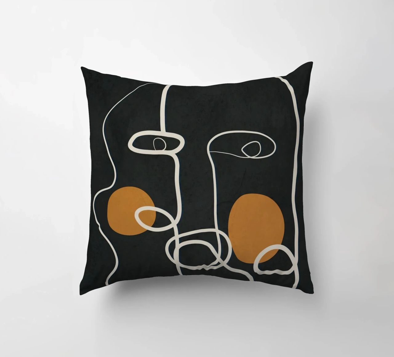 Abstract Face Line Art 2 cuscino da cityart