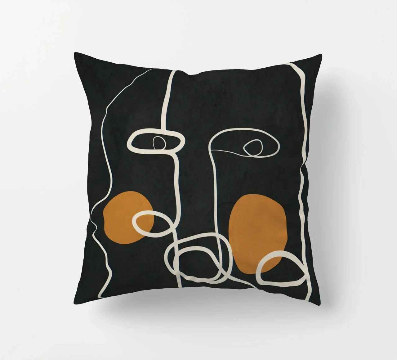 Abstract Face Line Art 2 cuscino da cityart