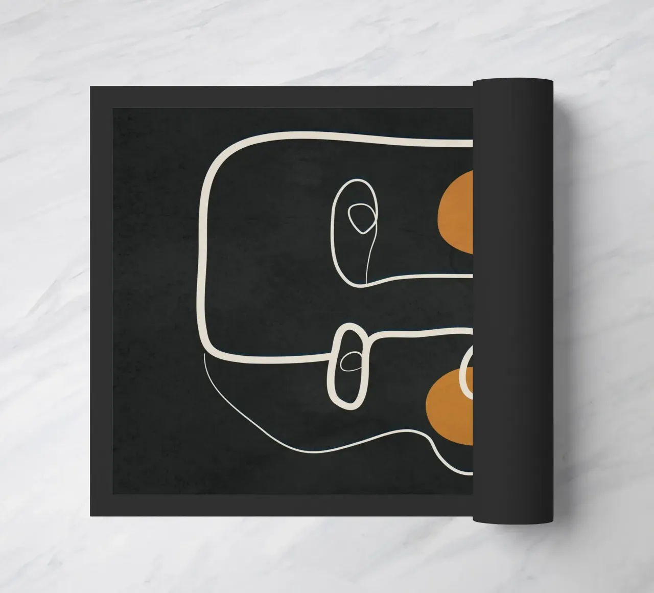 Abstract Face Line Art 2 felpudo de cityart