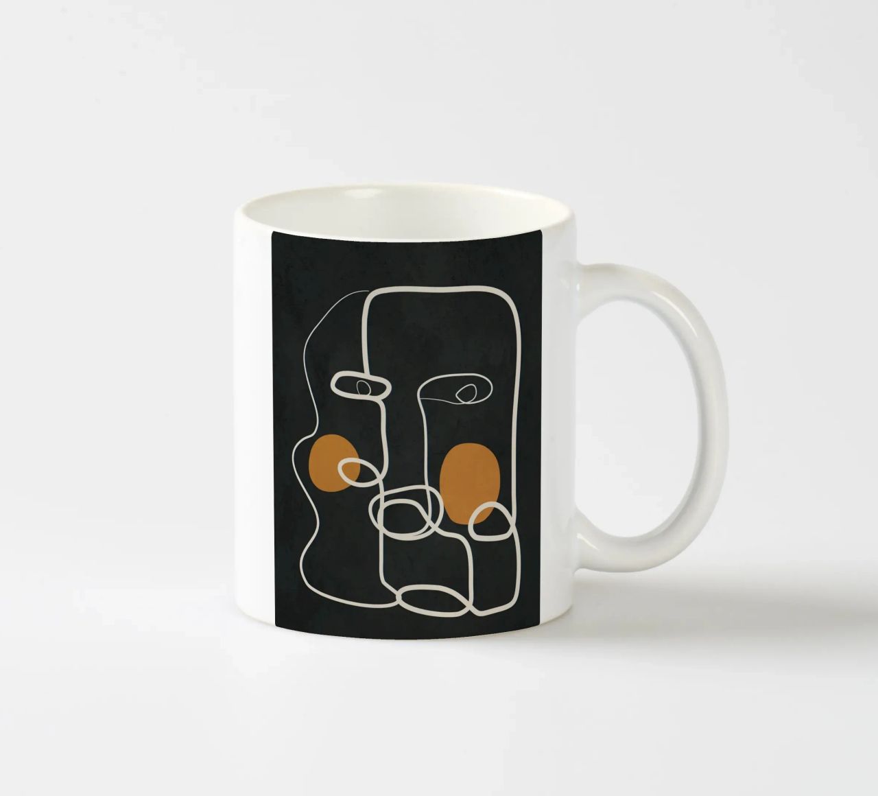 Abstract Face Line Art 2 tazza in ceramica da cityart