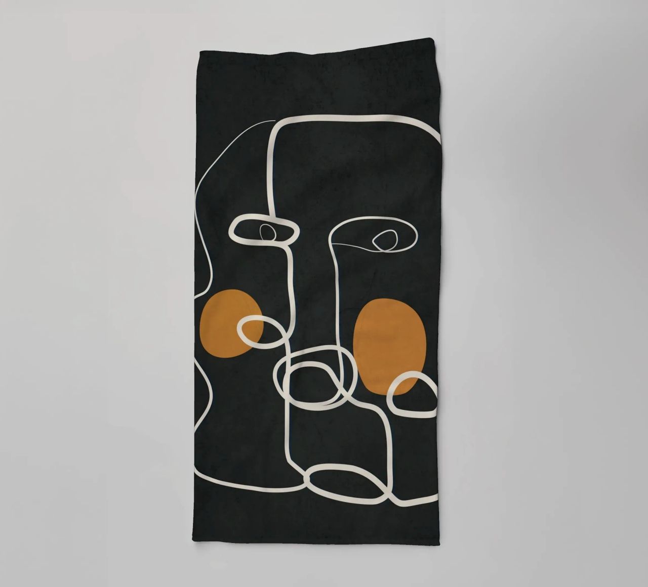 Abstract Face Line Art 2 asciugamano da bagno da cityart