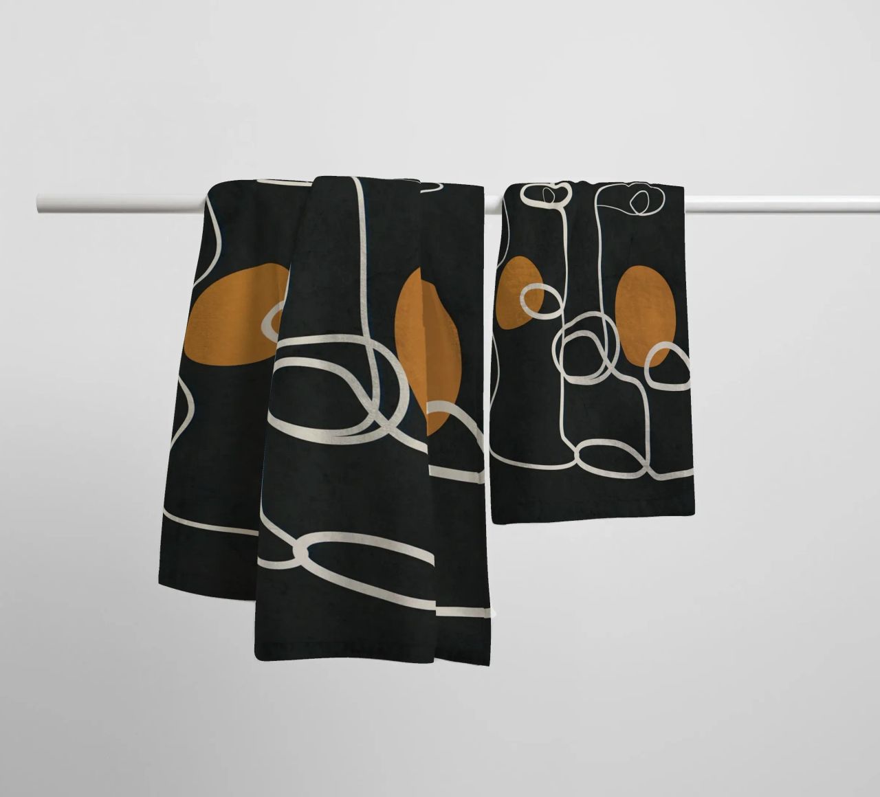Abstract Face Line Art 2 asciugamano da bagno da cityart
