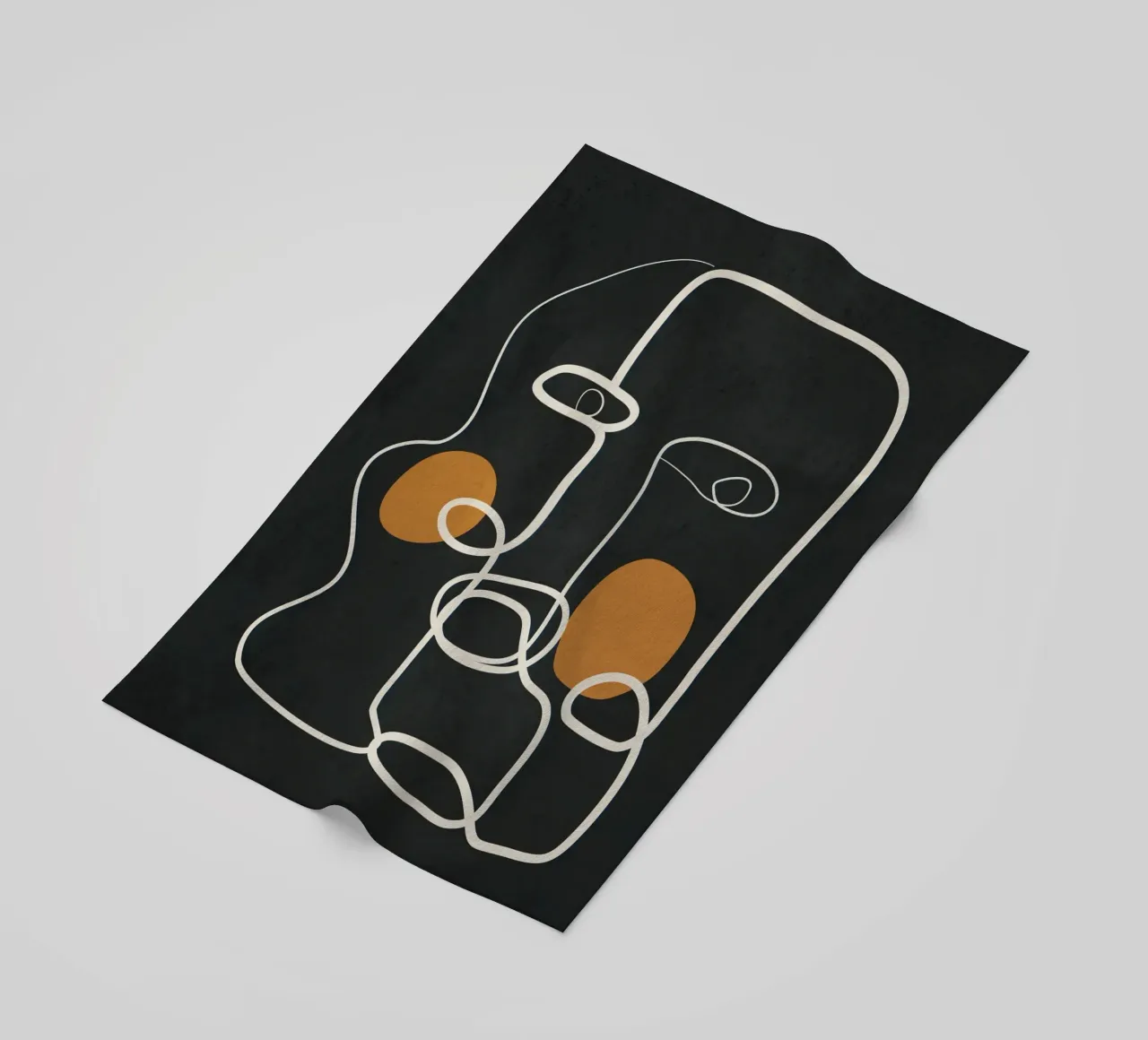 Abstract Face Line Art 2 telo mare da cityart