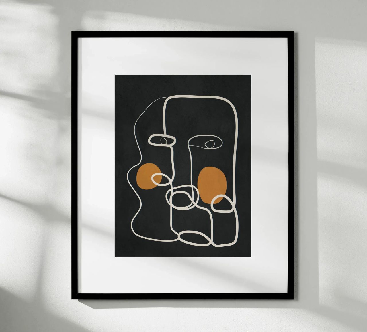 Abstract Face Line Art 2 carta hahnemühle da cityart