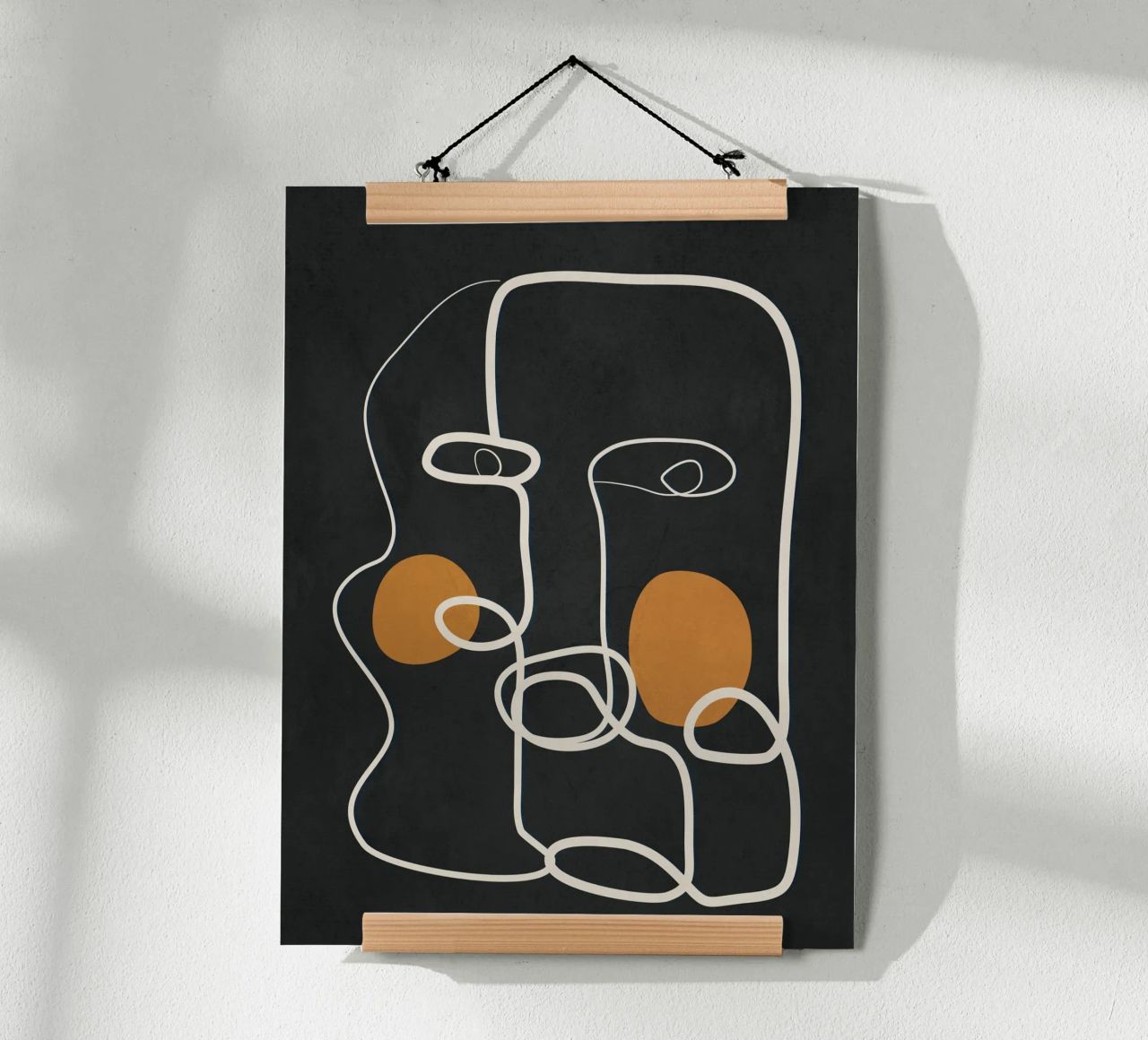 Abstract Face Line Art 2 carta hahnemühle da cityart