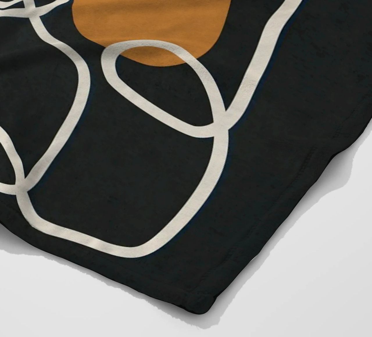 Abstract Face Line Art 2 coperta in pile da cityart