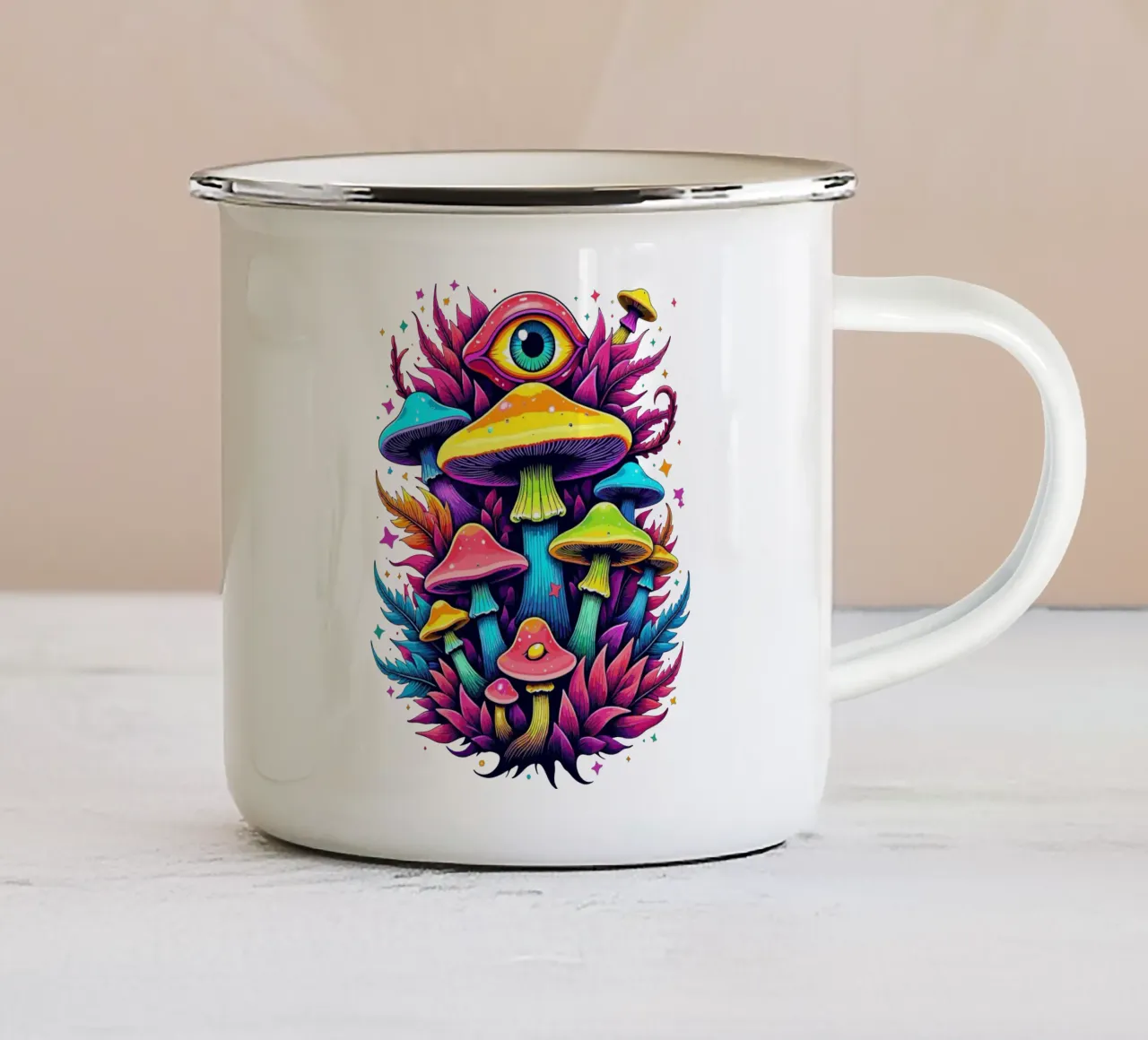 Fioritura mistica dei funghi tazza in smalto da artdesign1985