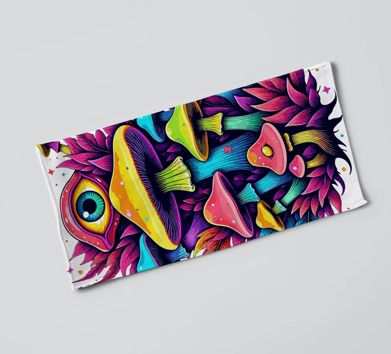Mystical Mushroom Bloom towel by artdesign1985