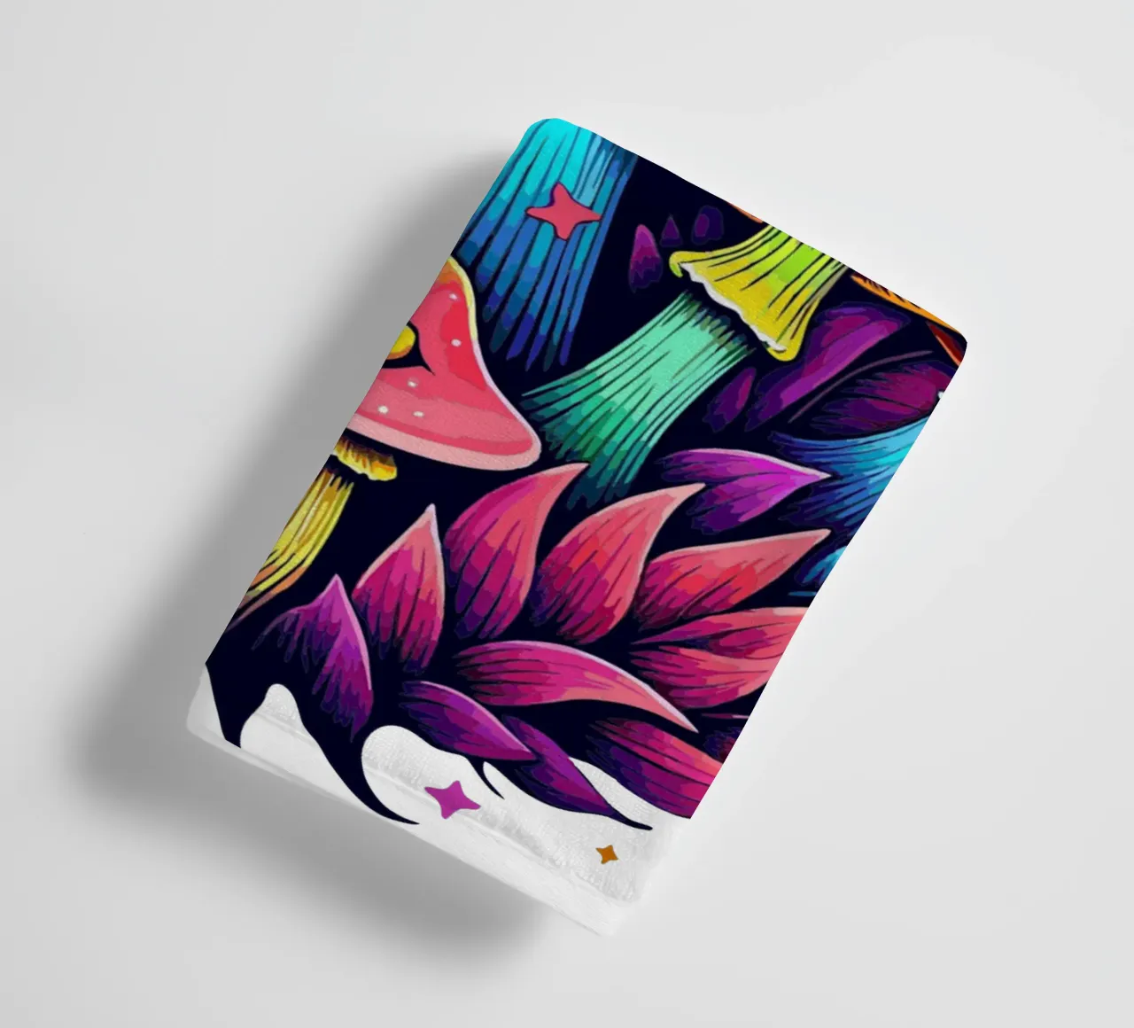 Mystical Mushroom Bloom towel by artdesign1985
