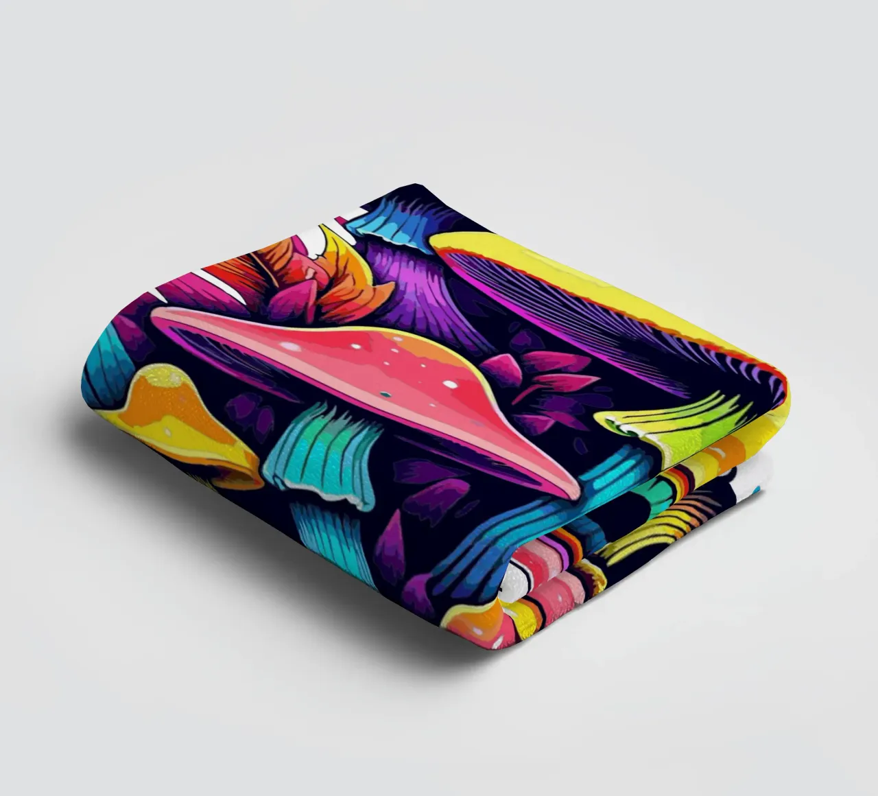 Mystical Mushroom Bloom towel by artdesign1985