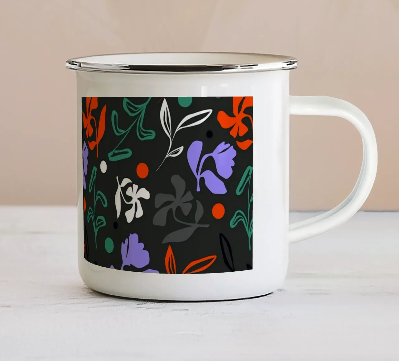 Flora crepuscolare tazza in smalto da Kintsugi99