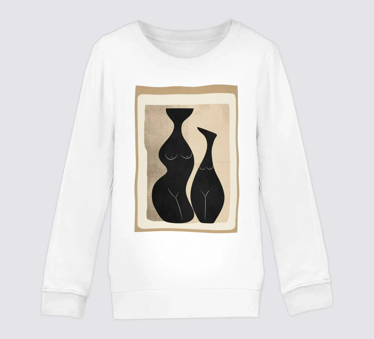 Modern Abstract Woman Body Vases 5 felpa bambino da cityart