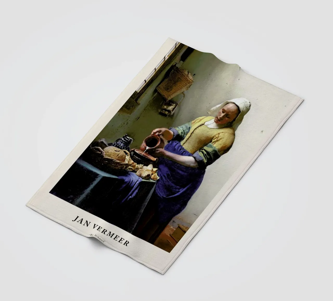 Jan Vermeer van Delft - The Milkmaid coperta in pile da ARTOTHEK