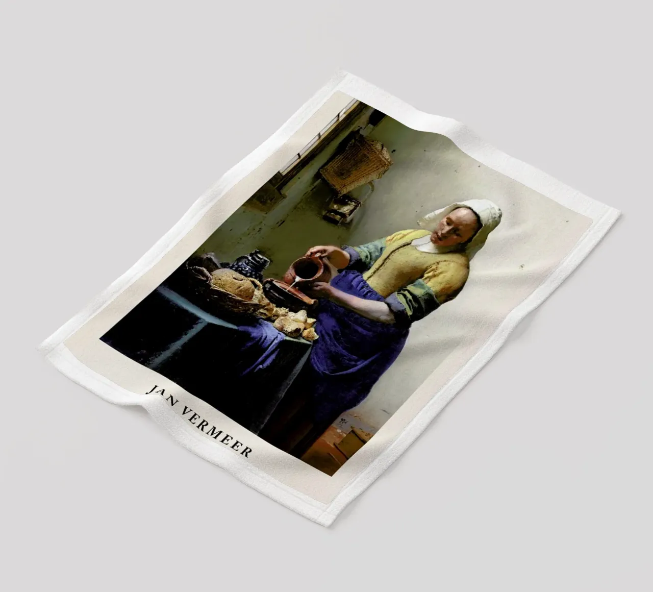 Jan Vermeer van Delft - The Milkmaid coperta in pile da ARTOTHEK