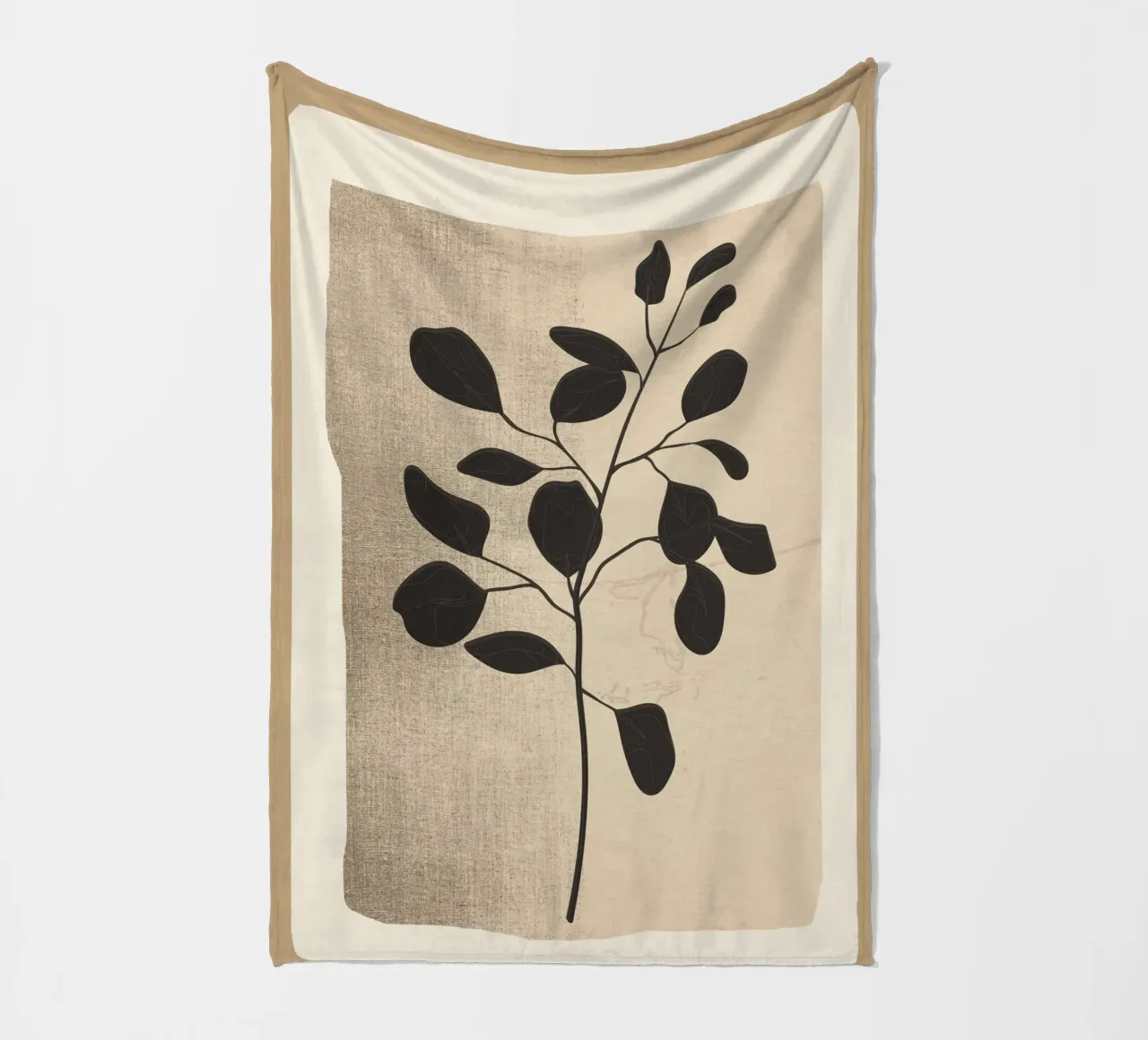 Modern Minimal Branch 1 coperta in pile da cityart