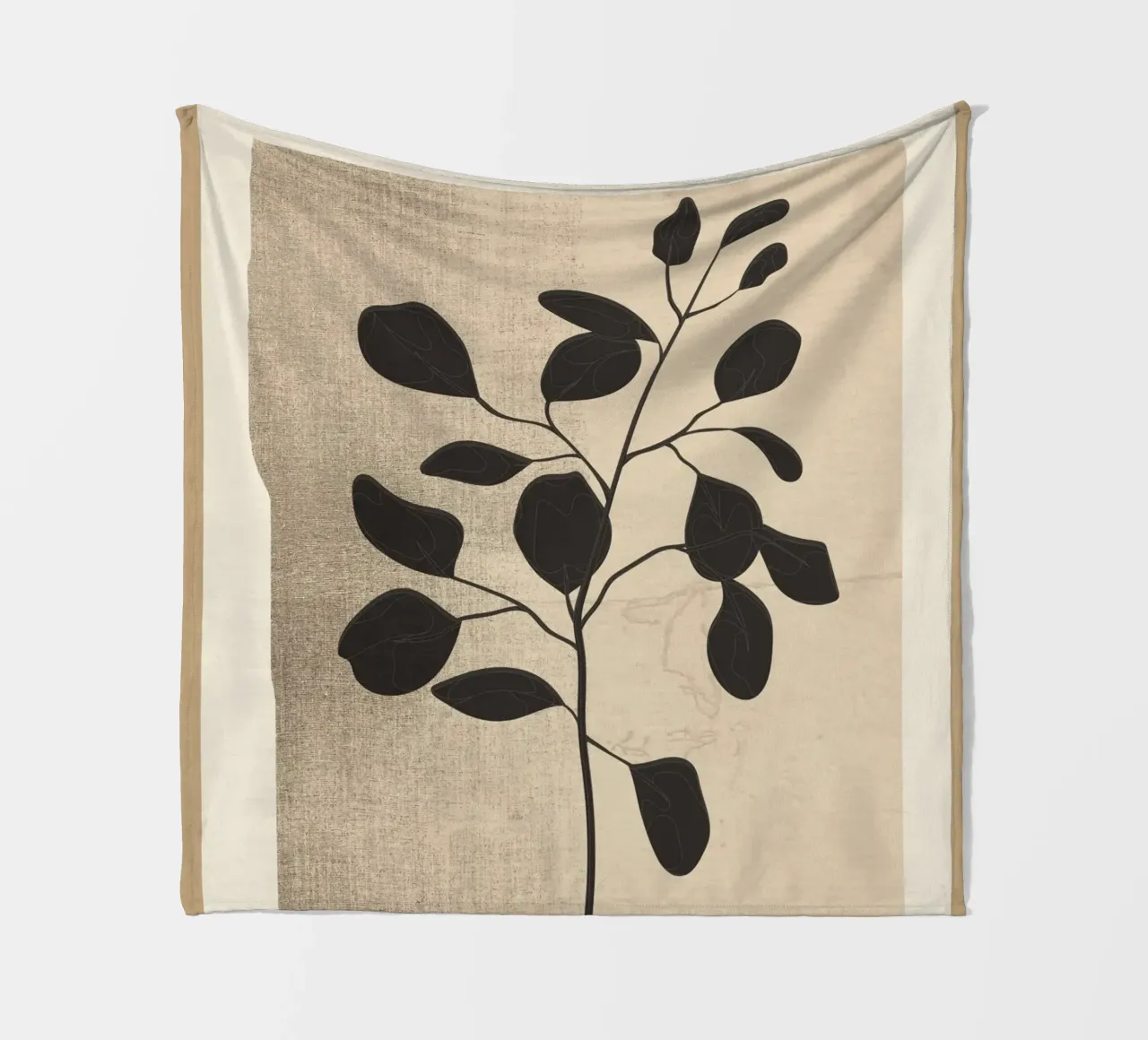 Modern Minimal Branch 1 coperta in pile da cityart