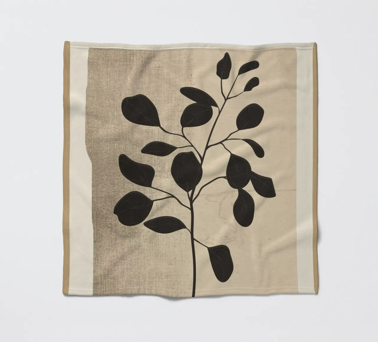 Modern Minimal Branch 1 coperta in pile da cityart