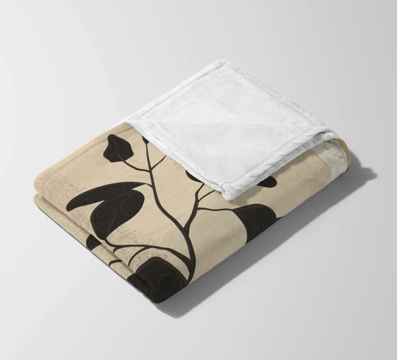 Modern Minimal Branch 1 coperta in pile da cityart