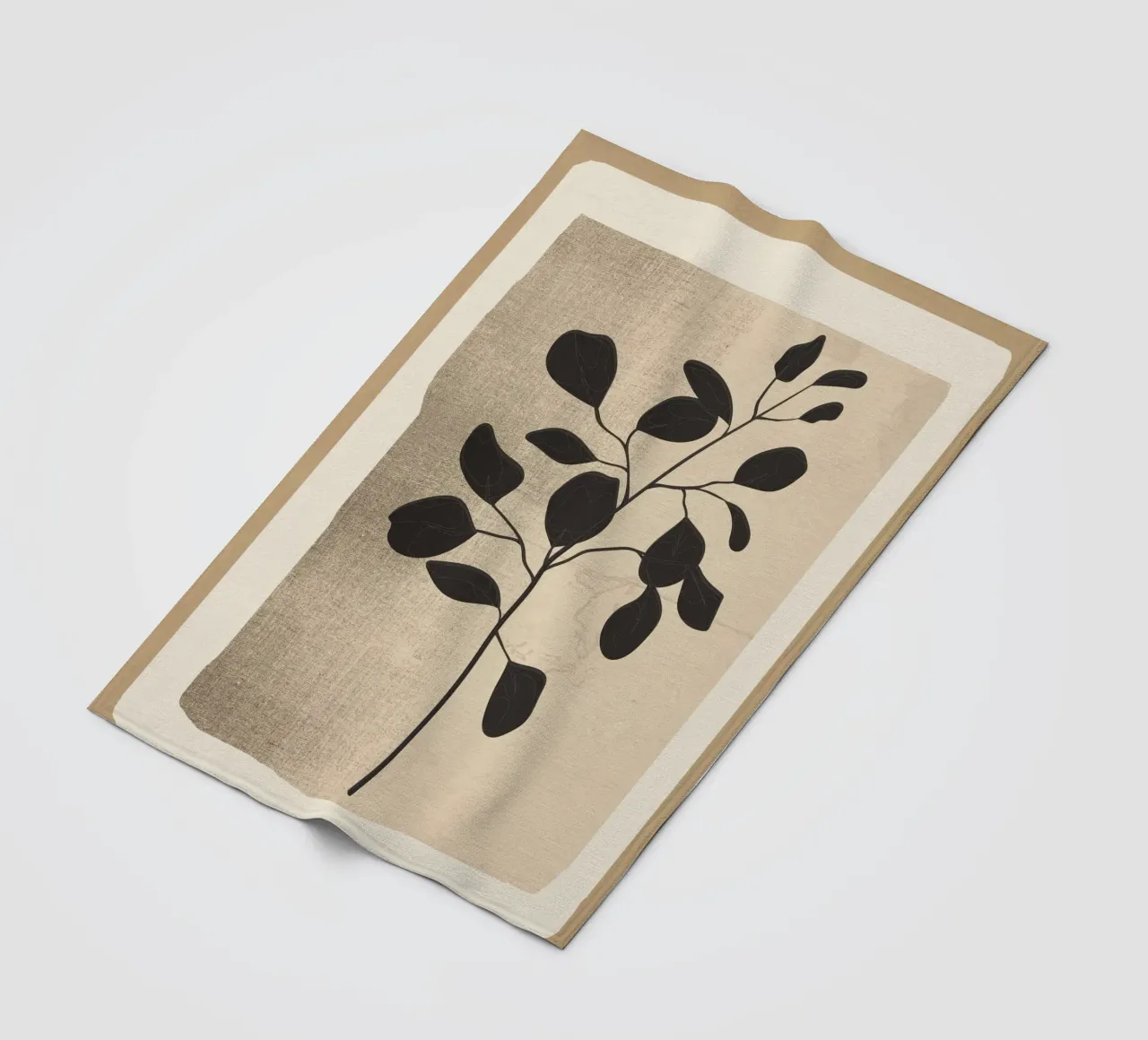 Modern Minimal Branch 1 coperta in pile da cityart