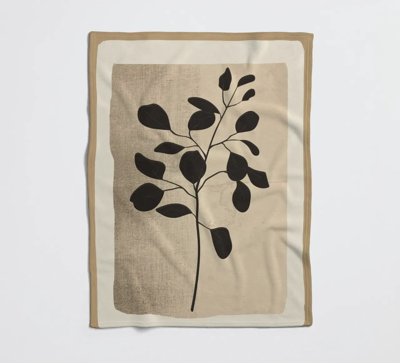 Modern Minimal Branch 1 coperta in pile da cityart