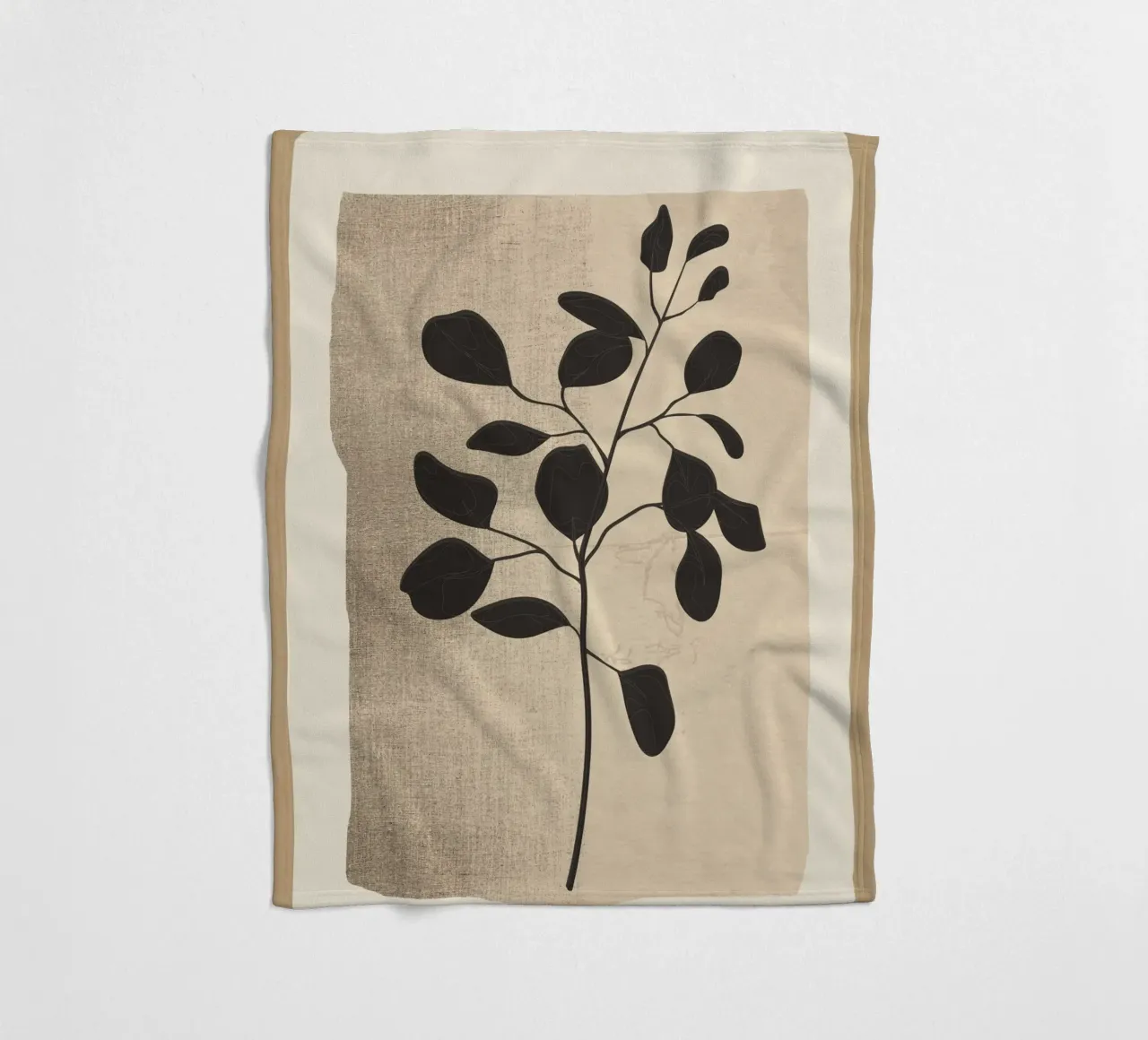 Modern Minimal Branch 1 coperta in pile da cityart