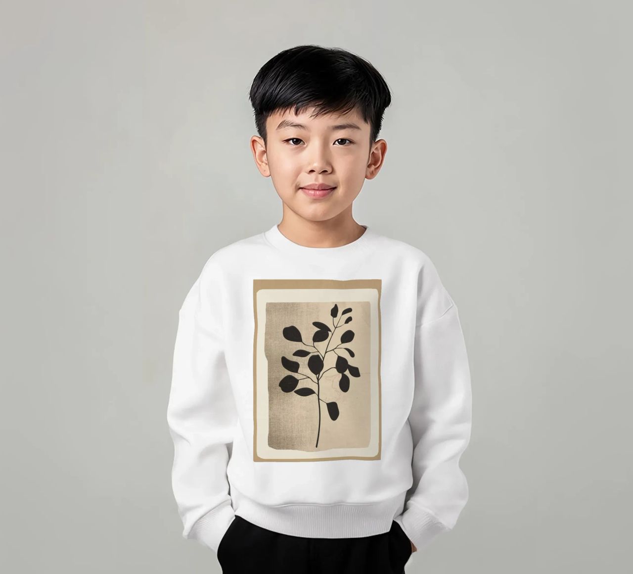 Modern Minimal Branch 1 felpa bambino da cityart
