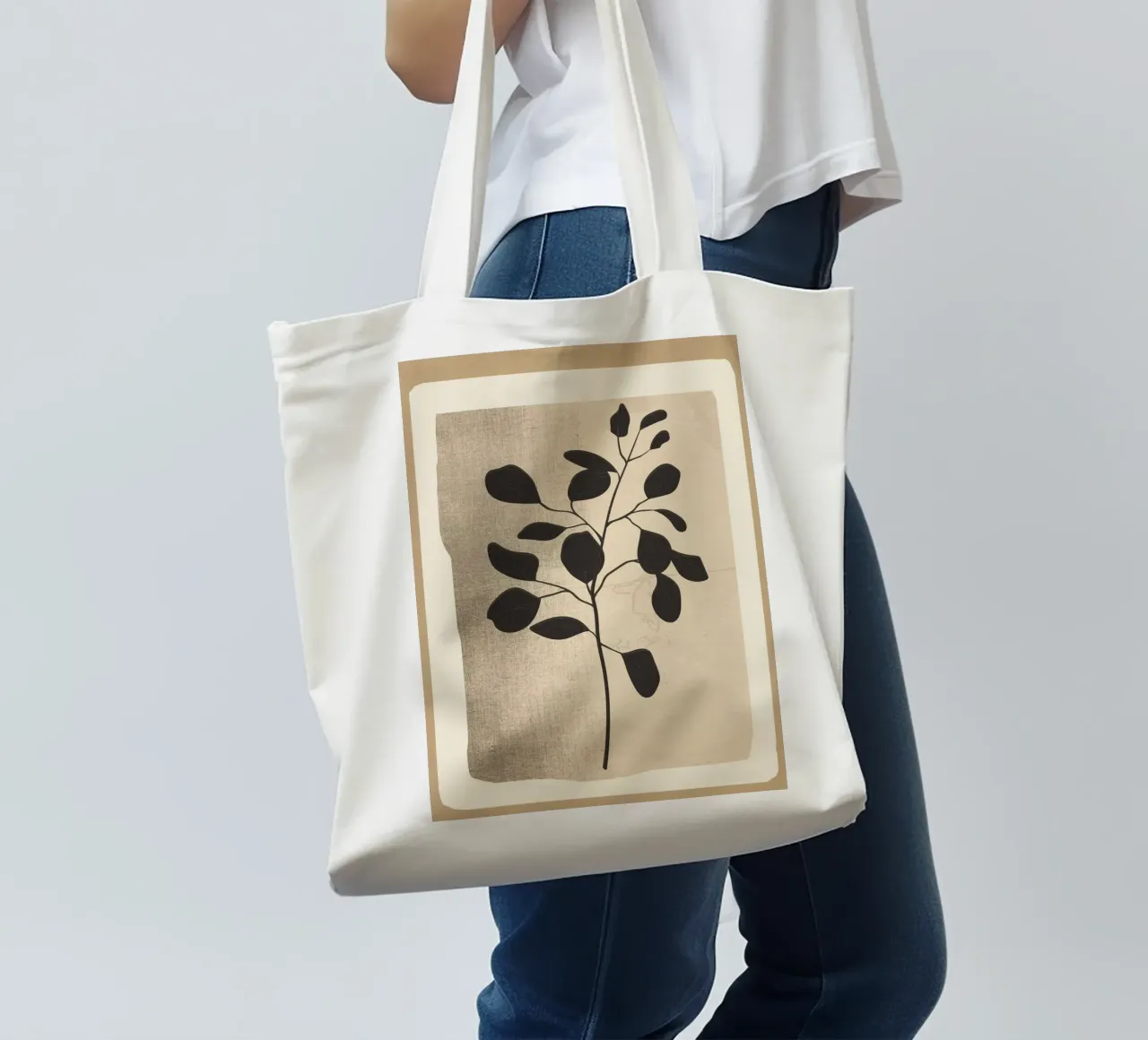 Modern Minimal Branch 1 borsa in juta da cityart