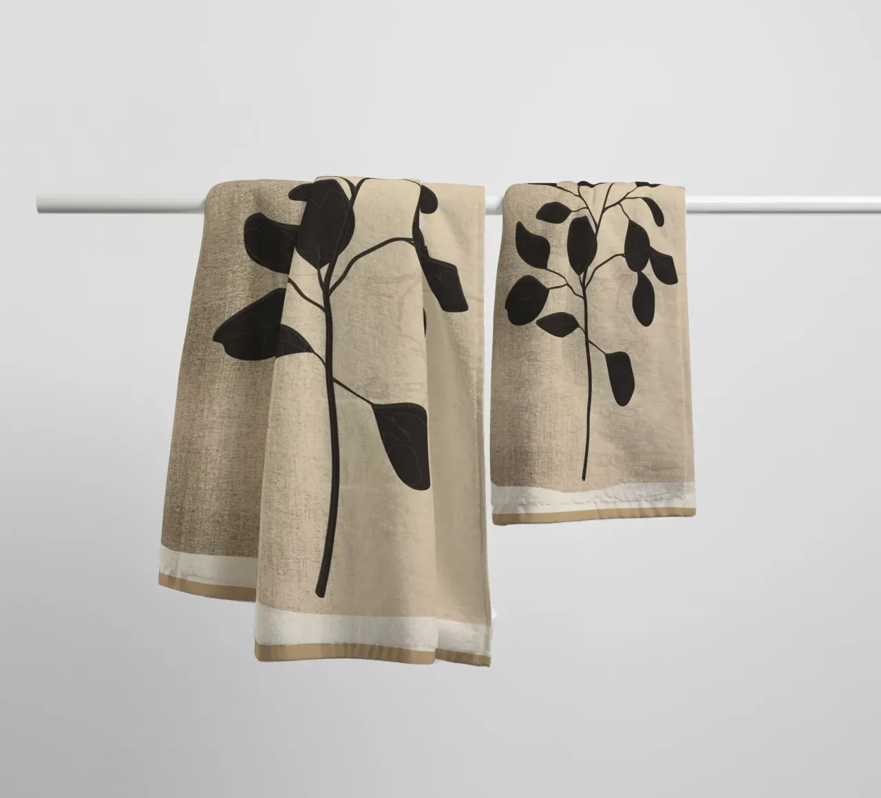 Modern Minimal Branch 1 asciugamano da bagno da cityart