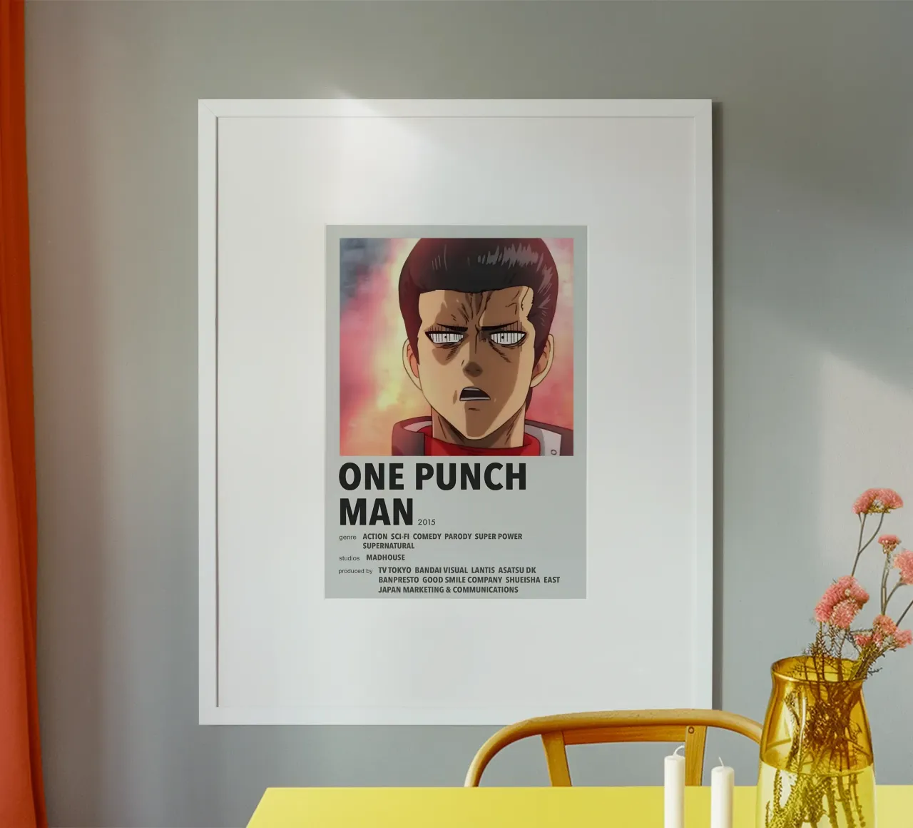 ONE PUNCH  MAN  2015 poster con telaio in alluminio da Totoya
