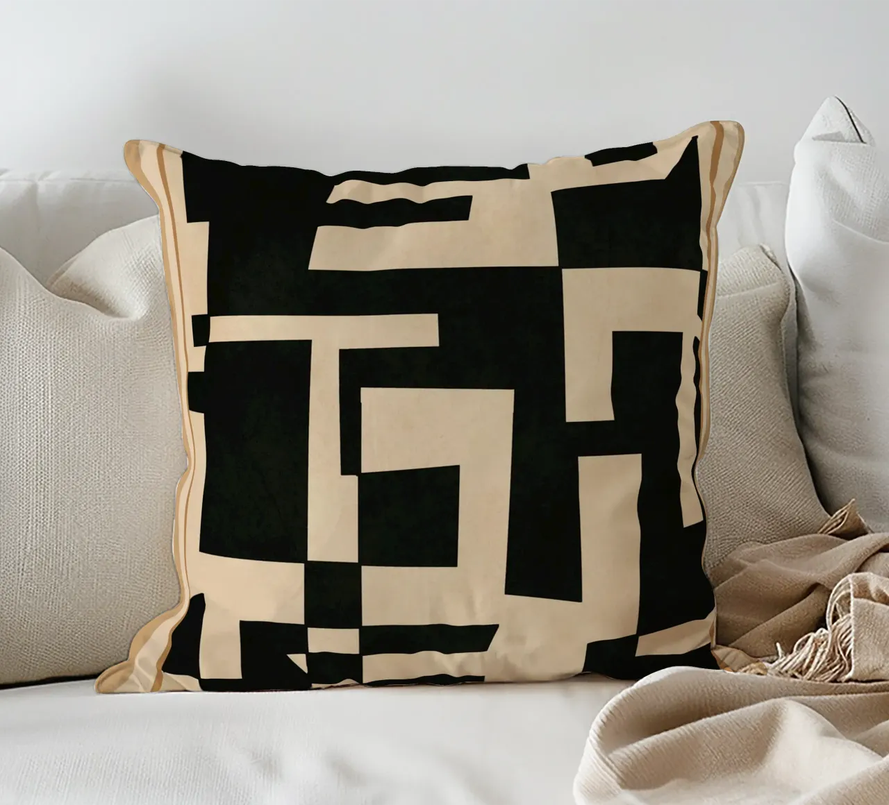 Abstract Edged Form Kissen von cityart
