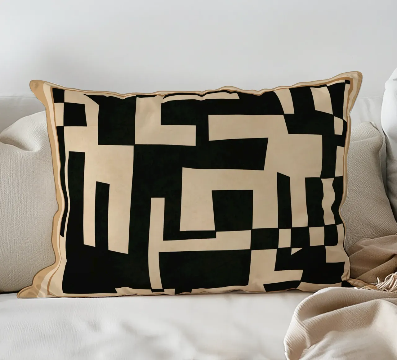 Abstract Edged Form Kissen von cityart