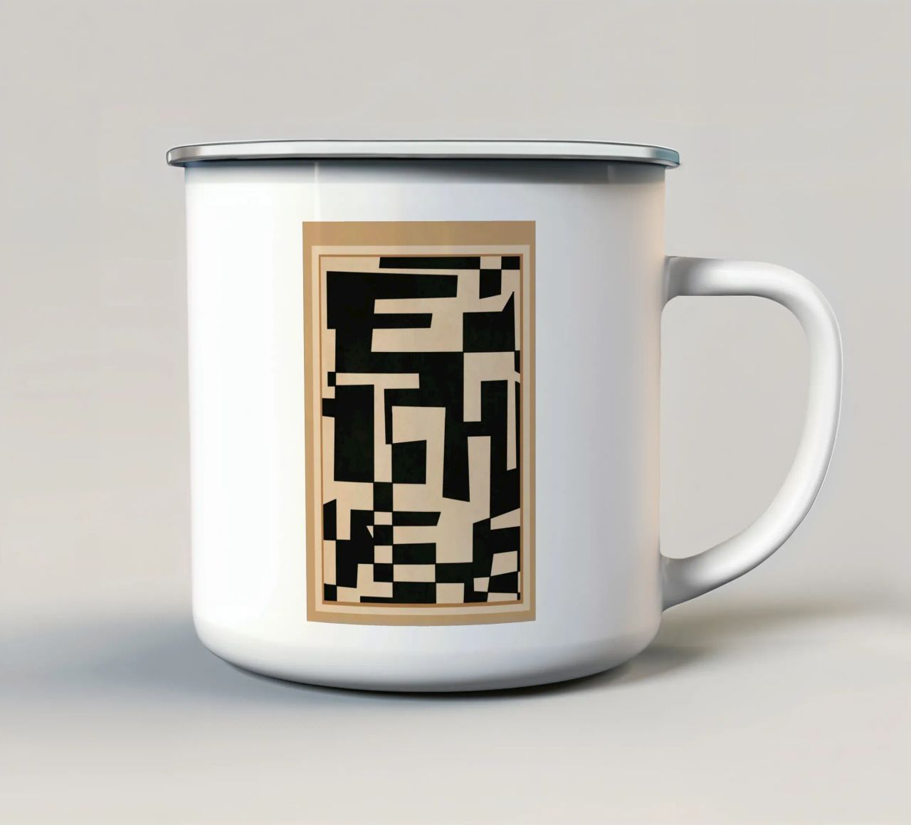 Abstract Edged Form tazza in smalto da cityart