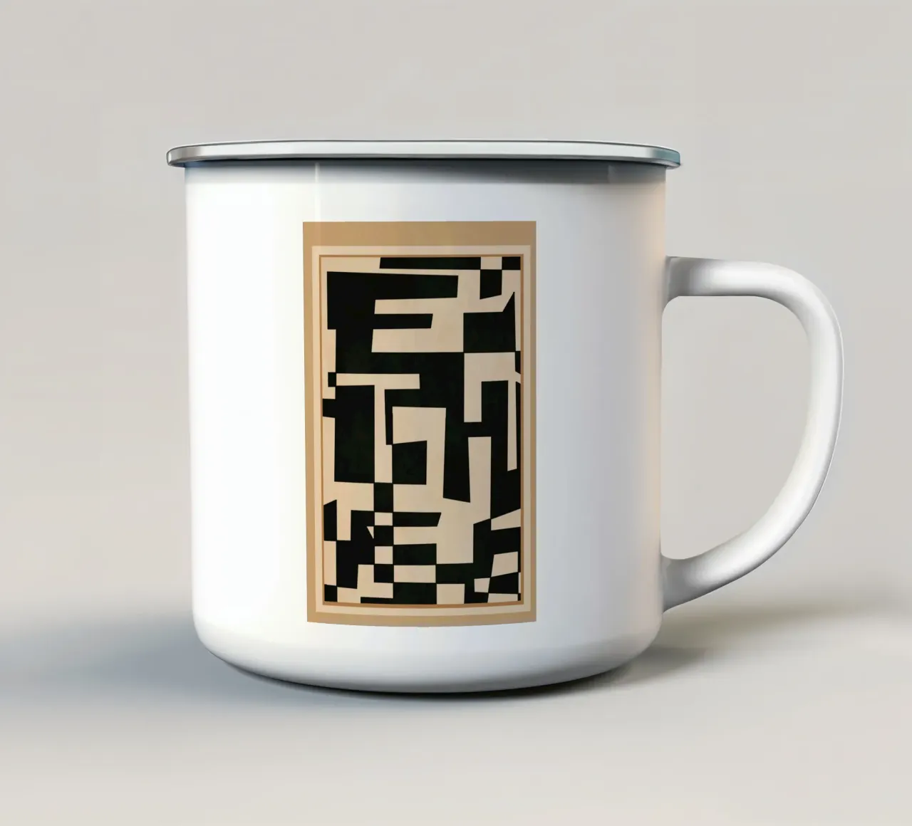 Abstract Edged Form mug en émail de cityart