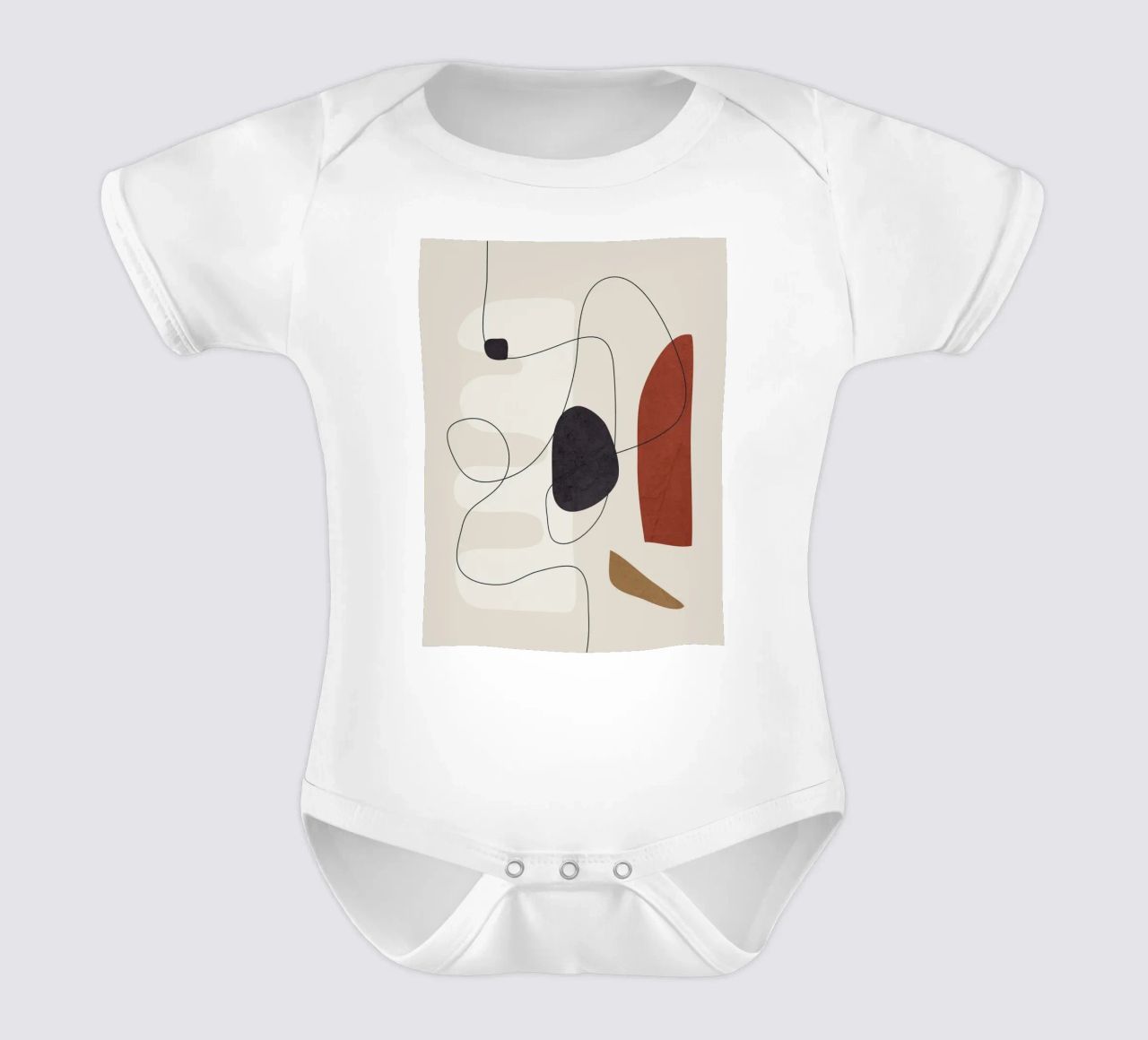 Abstract Minimal Shapes I body neonato maniche corte da cityart